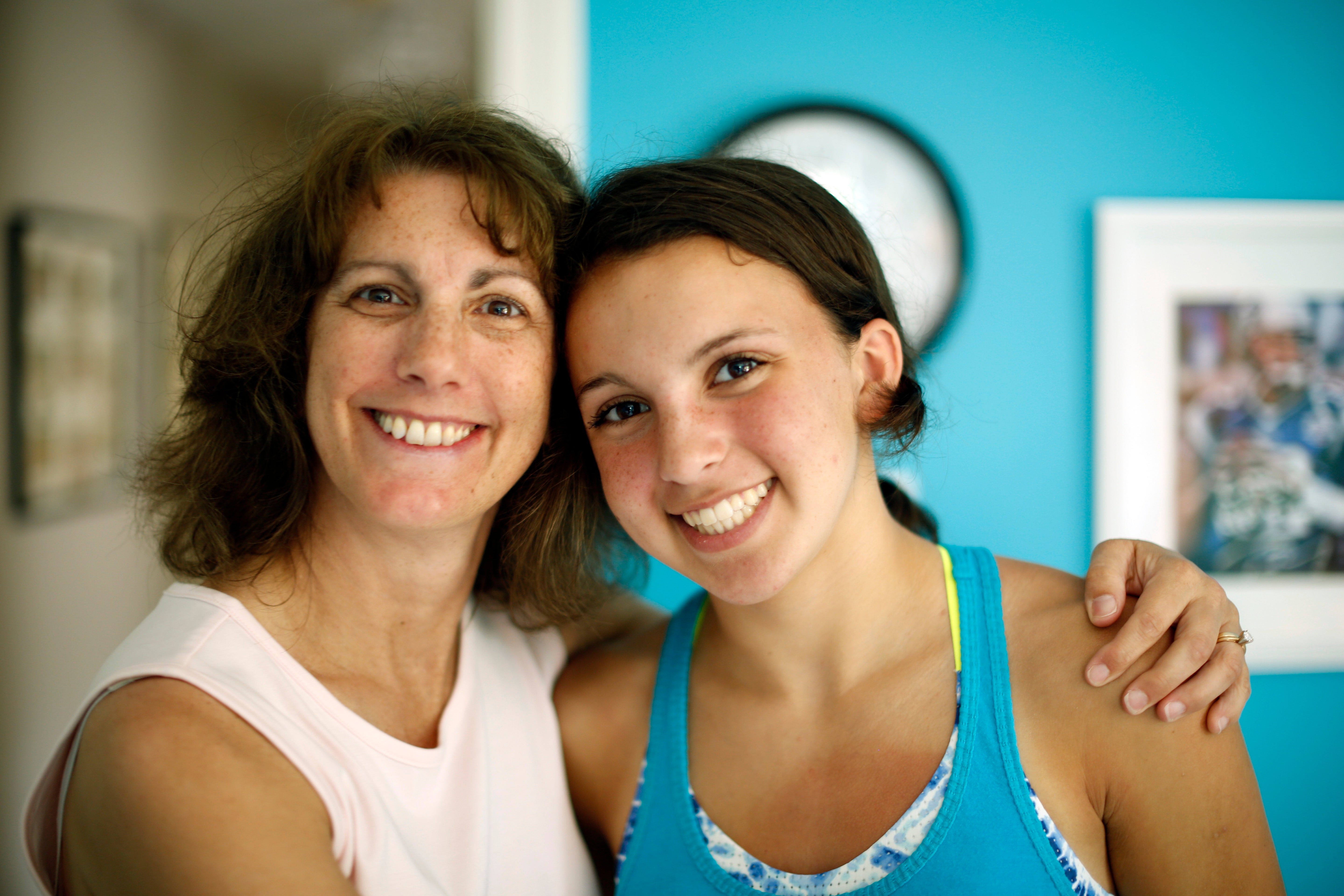Carly Coughlin (right) with her mother Joanne (left)