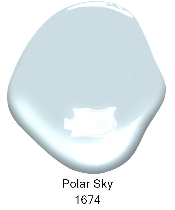 Polar sky is a very light blue hue.
