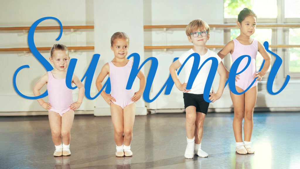 Toddlers doing a ballet lesson