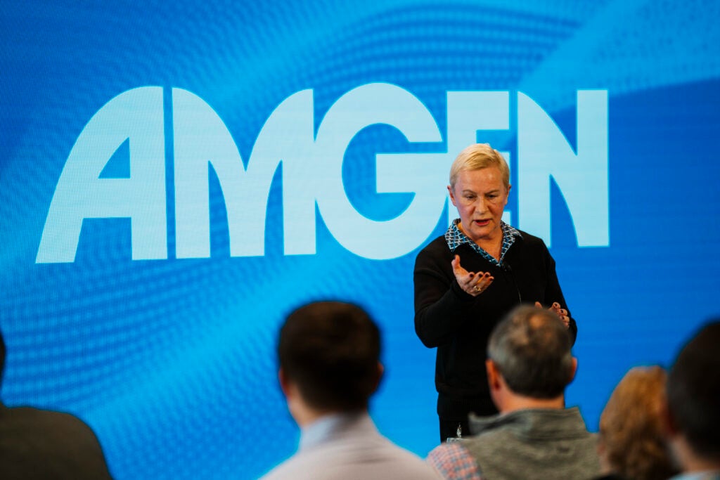 Woman giving talking to an audience