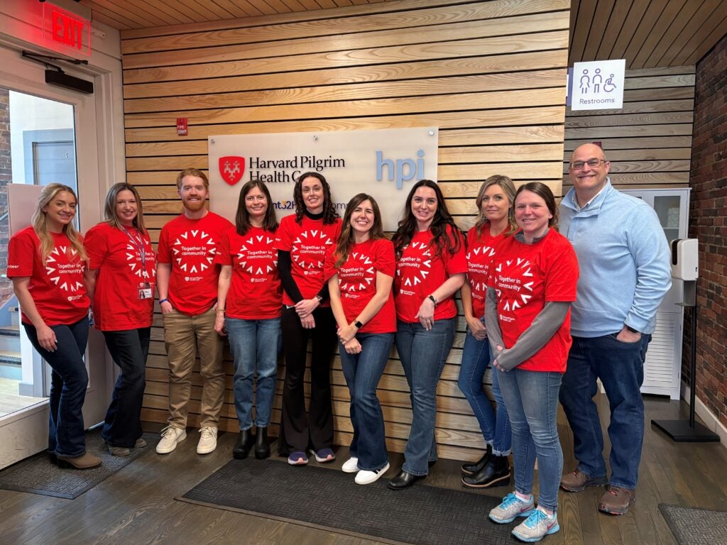 Volunteers posing for a group photo
