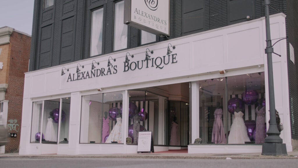 Outside shot of Alexandra's Boutique store