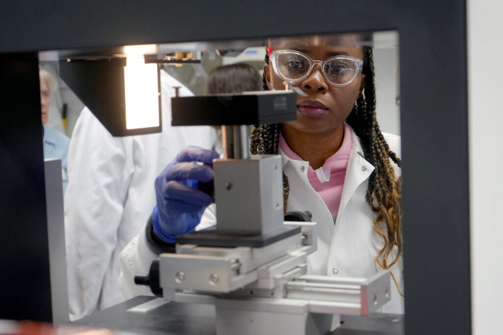 Student conducting research in a laboratory