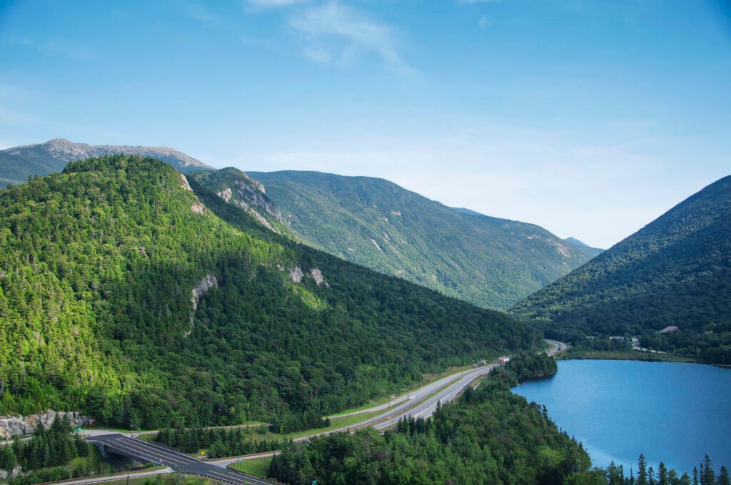 Aerial view of echo lake 